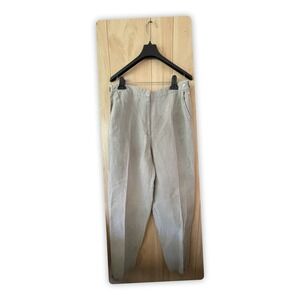 Eileen Fisher Linen Rayon Pants Womens M Beige Straight Leg Casual Pull On